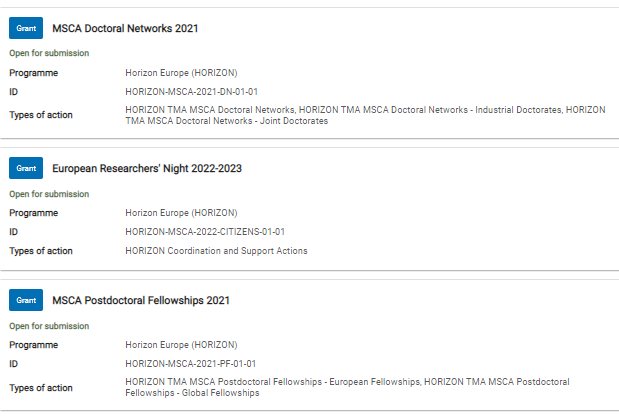 The long wait is over. Submission systems for the @MSCActions Postdoctoral Fellowships, Doctoral Network 2021 and the MSCA &amp; Citizens 2022/2023 calls are now open! 

bit.ly/2Ut0Zig

#UKinHorizon <a href="/EuraxessUK/">Euraxess UK</a> #MSCA <a href="/mcaauk/">MCAA_UK Chapter</a>