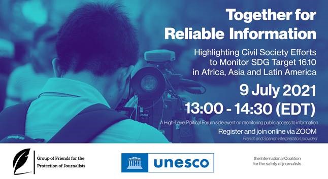 guyberger's tweet photo. For reliable information, we need to monitor how to #protectjournalists more than ever. Event organised by Group of Friends for the Protection of Journalists and the International Coalition for the Safety of Journalists, with UNESCO's IPDC  9 July 13.00 EDT https://t.co/9lAYu7lssQ