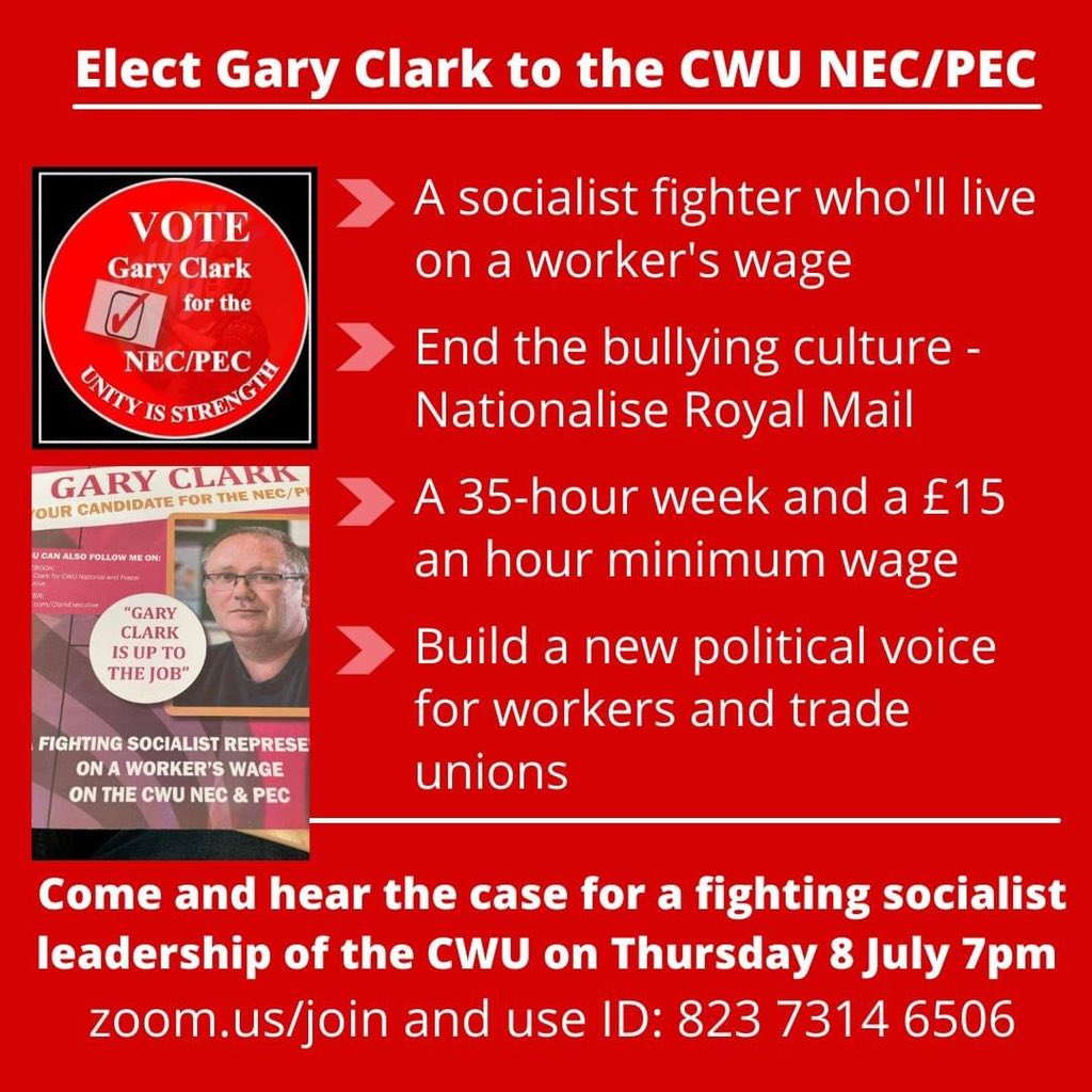 ClarkExecutive's tweet photo. Come along and here my ideas let all CWU postal workers know about this https://t.co/T8zAjlBD3X