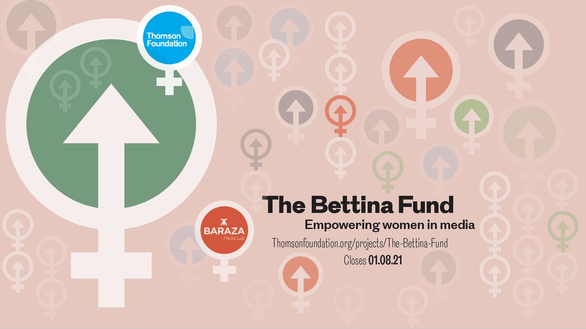 BarazaLab's tweet photo. Calling all women in media!
Together with @ThomsonFoundation, we are proud to announce the launch of the Bettina Fund programme. The initiative is focused on women in #Kenya who want to manage a newsroom or lead a start-up media company. https://t.co/ZTYfvAj90b