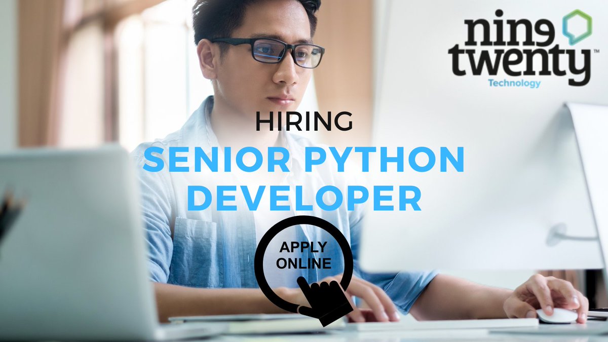 Nin9Twenty's tweet image. Nine Twenty is delighted to be partnering with a progressively growing technology company on the recruitment of a Senior Python Developer.
Find out more via the link below.
ffi.sh/Y5QaP
#ninetwenty #nin9twenty #seniorpython #pythondeveloper