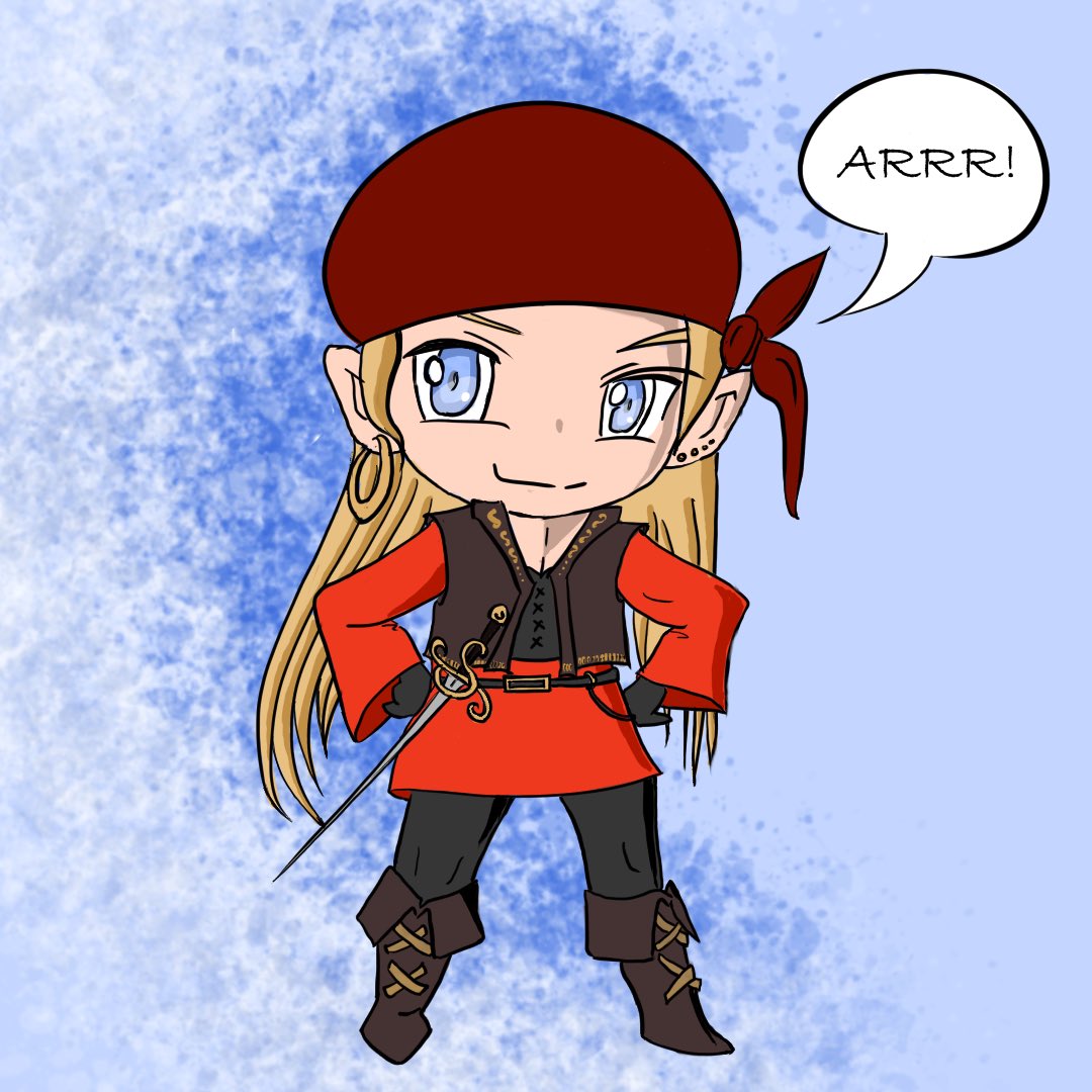 zaarabean's tweet photo. Verbena, Swashbuckler Rogue DnD #dndart #characterart #chibiart #digitalart #dungeonsanddragons #swashbuckler #roguednd #dnd5e #characterdesign #artistsontwitter https://t.co/MmU8BqqtJR