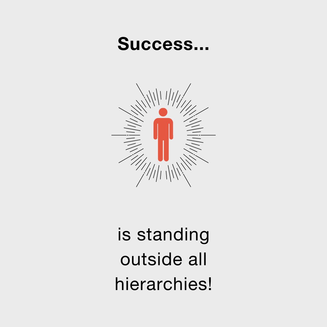 “Contrary to popular belief, success isn't being on top of a hierarchy. Success is standing outside all hierarchies.”

— Nassim Taleb (<a href="/nntaleb/">Nassim Nicholas Taleb</a>)