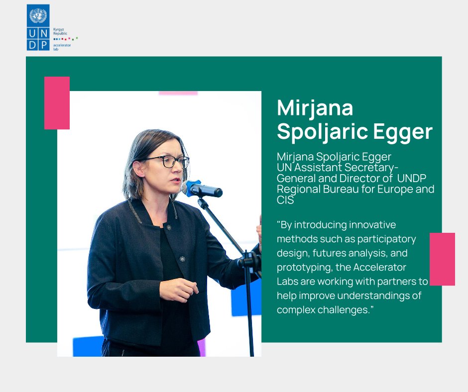 undpkg's tweet photo. We’re taking you back to the moments of the #AccLabKG launch in Bishkek with honoured speakers’ speeches📢

Here we share quotes of @SpoljaricM, @ChamberlainSDGs and @askat_bekov. 

Stay tuned for more insights from the launch event!✨
#AccLabKG #UNDPKG #AcceleratorLab https://t.co/zQsG5uI4YU