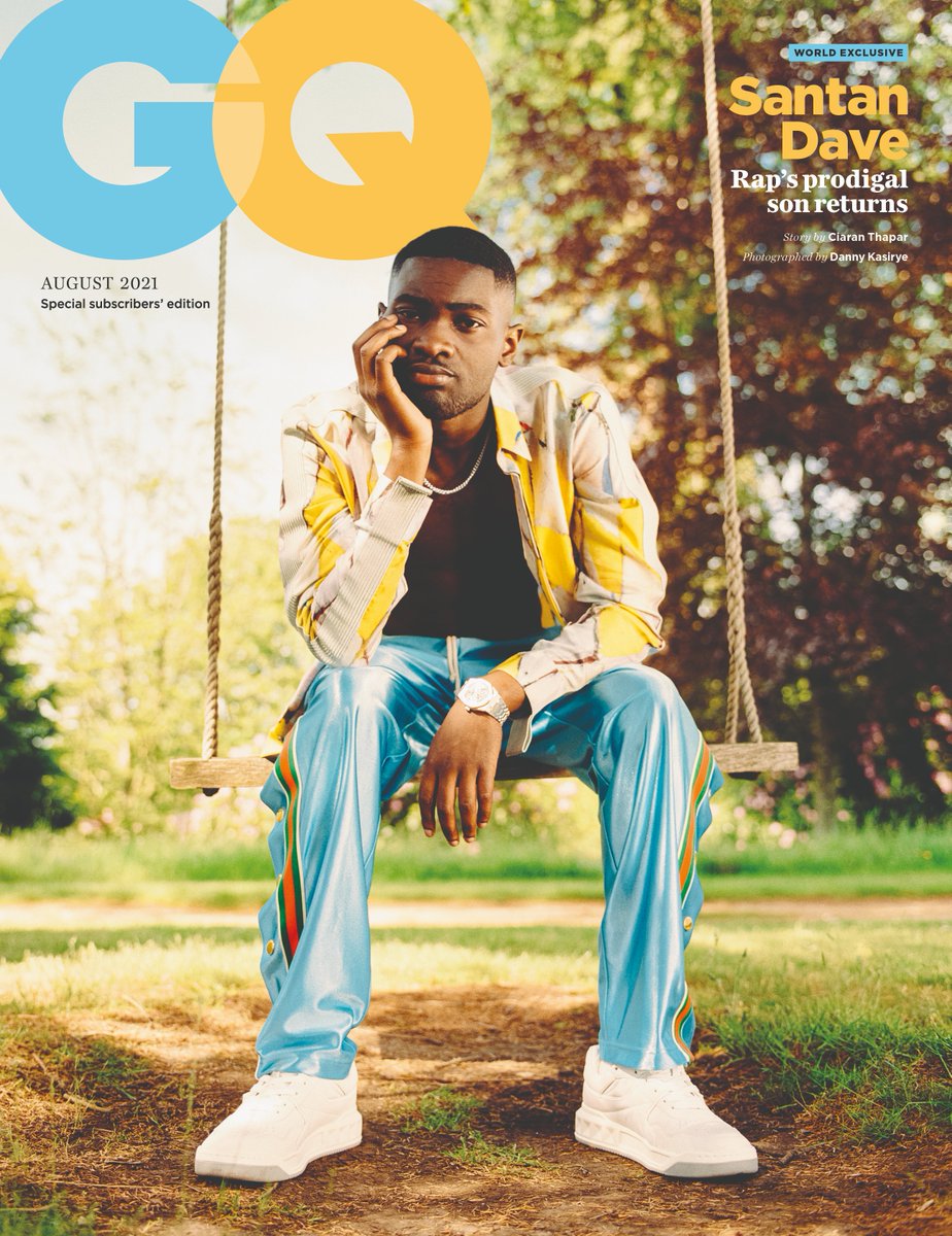 .<a href="/Santandave1/">SANTAN</a> is our August cover star 🔥
Read the full interview by <a href="/ciaranthapar/">Ciaran Thapar</a> and see all the photographs by <a href="/DannyKasirye/">DK🇺🇬</a>  here: bit.ly/SantanDaveGQ21 
Styling by <a href="/LJDay/">Luke Day</a> 
Grooming by Nohelia Reyes