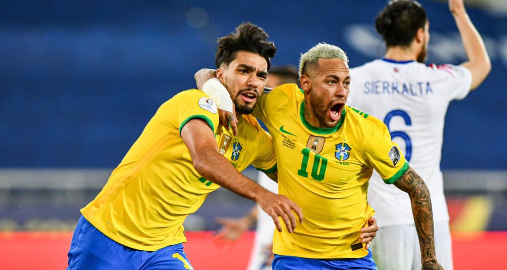 DynamitSports's tweet photo. 🚨OFFICIEL - Le Brésil atteint la finale de la Copa America grâce à un but provoqué par le duo Neymar-Paquetá.
Score final :
BRÉSIL 🇧🇷 1️⃣-0️⃣ PÉROU 🇵🇪
#Neymar #Paquetá #BRAxPER #PeruvsBrasil #CopaAmerica #CopaAmerica2021 #BrazilPeru #Brazil https://t.co/nn8WK0b10T