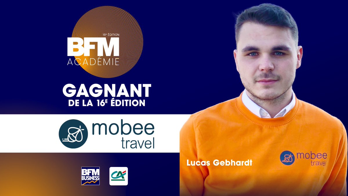 bfmacademie's tweet photo. @mobeetravel est le grand gagnant de cette 16ème édition ! 🏆
Bravo à @iamgebh pour ton parcours 🚀
#startup #laureat #entrepreneur #entreprenariat #bfmbusiness 
@Credit_Agricole @LaureClosier @PPouletty https://t.co/e5LcRYAULn