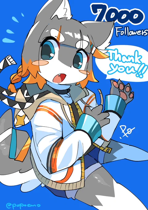 7000人もフォロワーさんがいるの大変恐れ多いですがありがとうございます!!! 