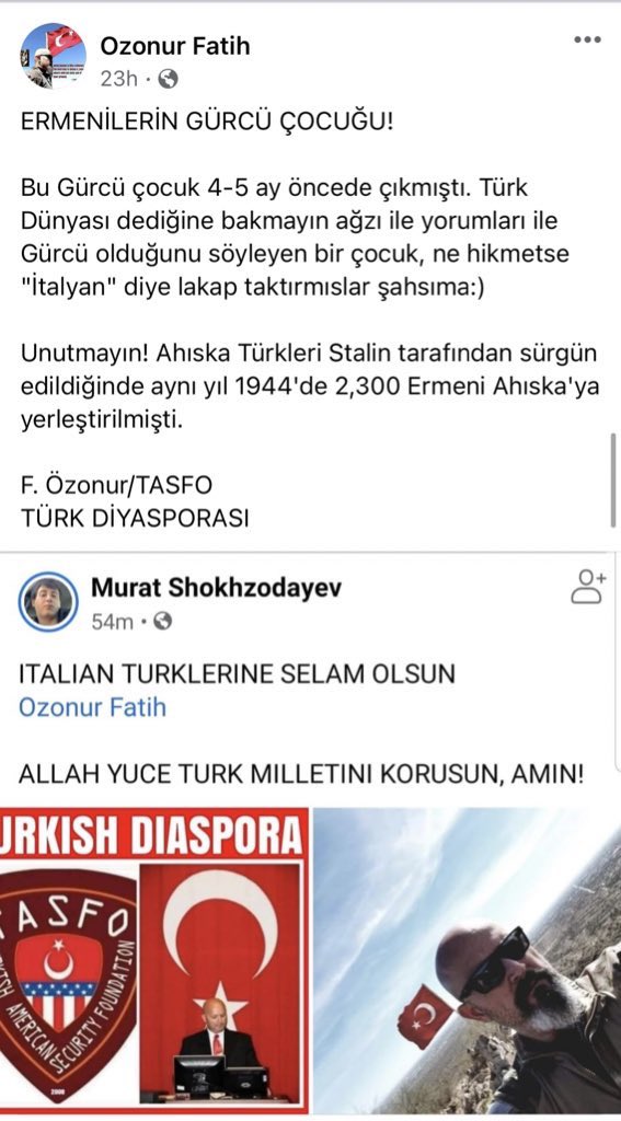 Murat_sho's tweet photo. Bu terbiyasiz ne hakla bena Ermenilerin Gurcu Çocugu diya bilior? 

Ban AHISKANIN ÇOCUGUYUM 

Yashasin AHISKA 

gürcü olsam bile neden ırkçılık yapıyorsun, ISLAMDA irkçilik yoktur bey efendi #Ahiska #Meskhetia https://t.co/cTuEITIGhS
