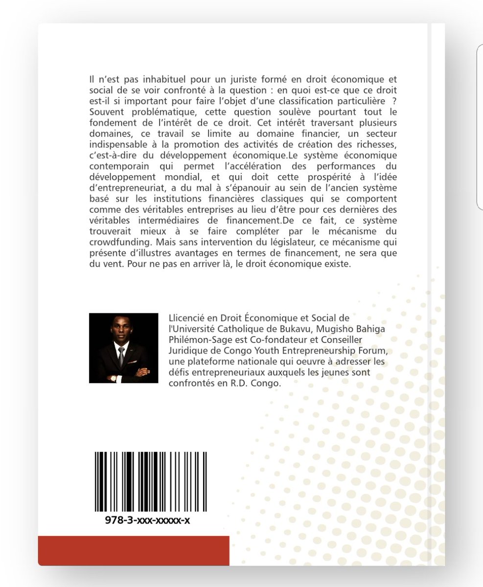 Bahiga Mugisho (@philemonbhg) on Twitter photo J'espère de tout mon coeur que mon livre soit un véritable outil pour les entrepreneurs en quête de financement pour leurs projets.
<a href="/cyefrdc/">Congo Youth Entrepreneurship Forum</a> <a href="/financesrdc/">Ministère des Finances, RDC</a> <a href="/kaskongo/">Konrad-Adenauer-Stiftung DR Kongo</a> J'espère de tout mon coeur que mon livre soit un véritable outil pour les entrepreneurs en quête de financement pour leurs projets.
<a href="/cyefrdc/">Congo Youth Entrepreneurship Forum</a> <a href="/financesrdc/">Ministère des Finances, RDC</a> <a href="/kaskongo/">Konrad-Adenauer-Stiftung DR Kongo</a>