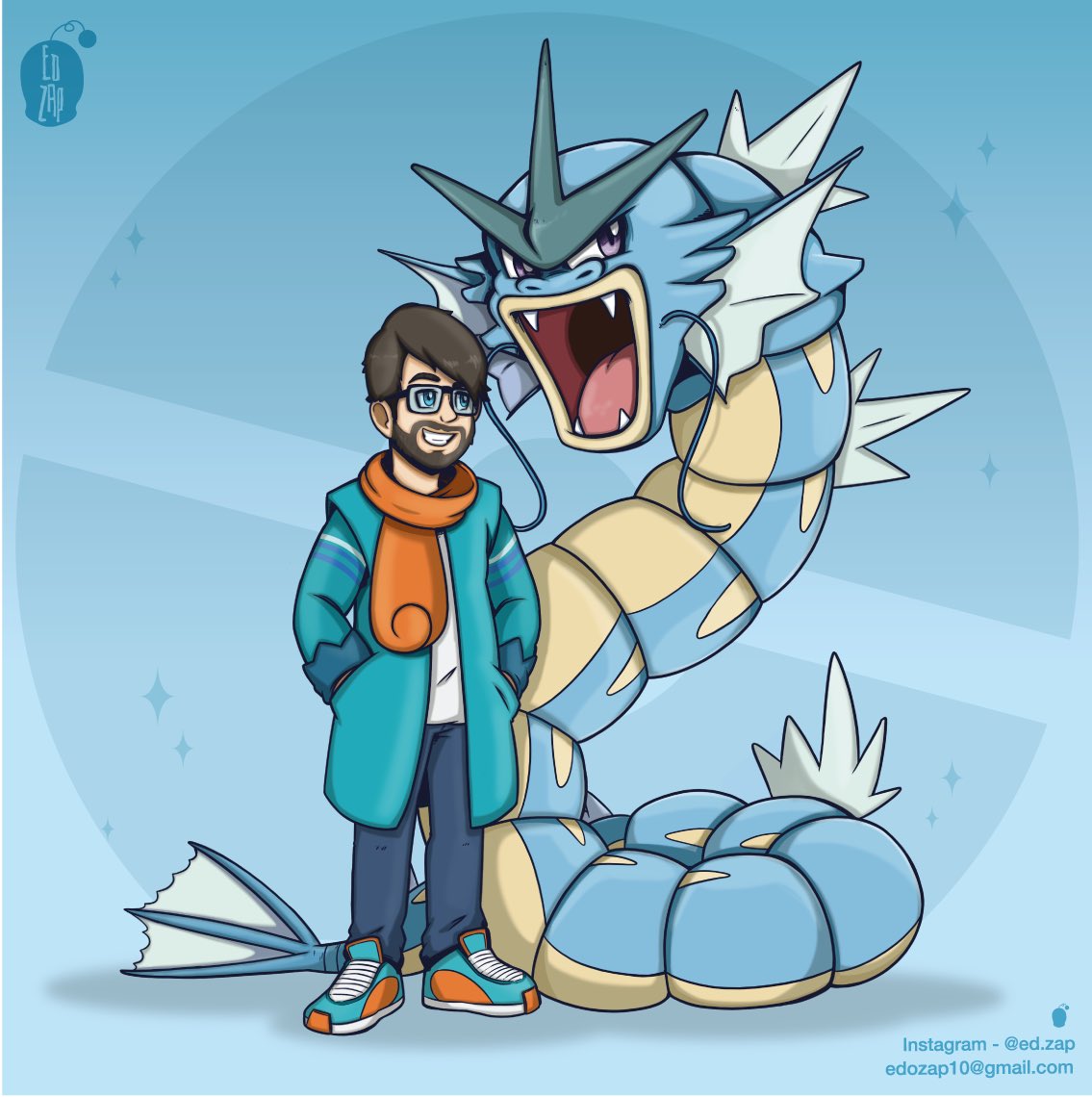 Gayandgeek's tweet photo. Maître Pokemon Aquatique, c’est ma destinée !

Merci à Ed zap pour ce dessin de Leviator et moi même ! 

Et vous, quel Pokemon aimerez vous avoir ?

#Pokemon #Leviator #Gyrados https://t.co/b1v6M9jIPk