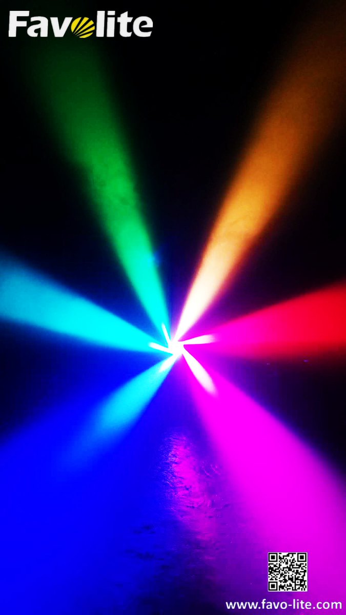 LydiaLe99601781's tweet image. Rainbow effect of F-0760EYE
Depends on its front Lens Bi-directional continuous rotation and individual control for each parameter

#favolite #ledmovingheadlight #stagelight #discolight #eventlighting #productiondesign #lightshow #eventproduction #stagedesign #bar #rainbow #beam