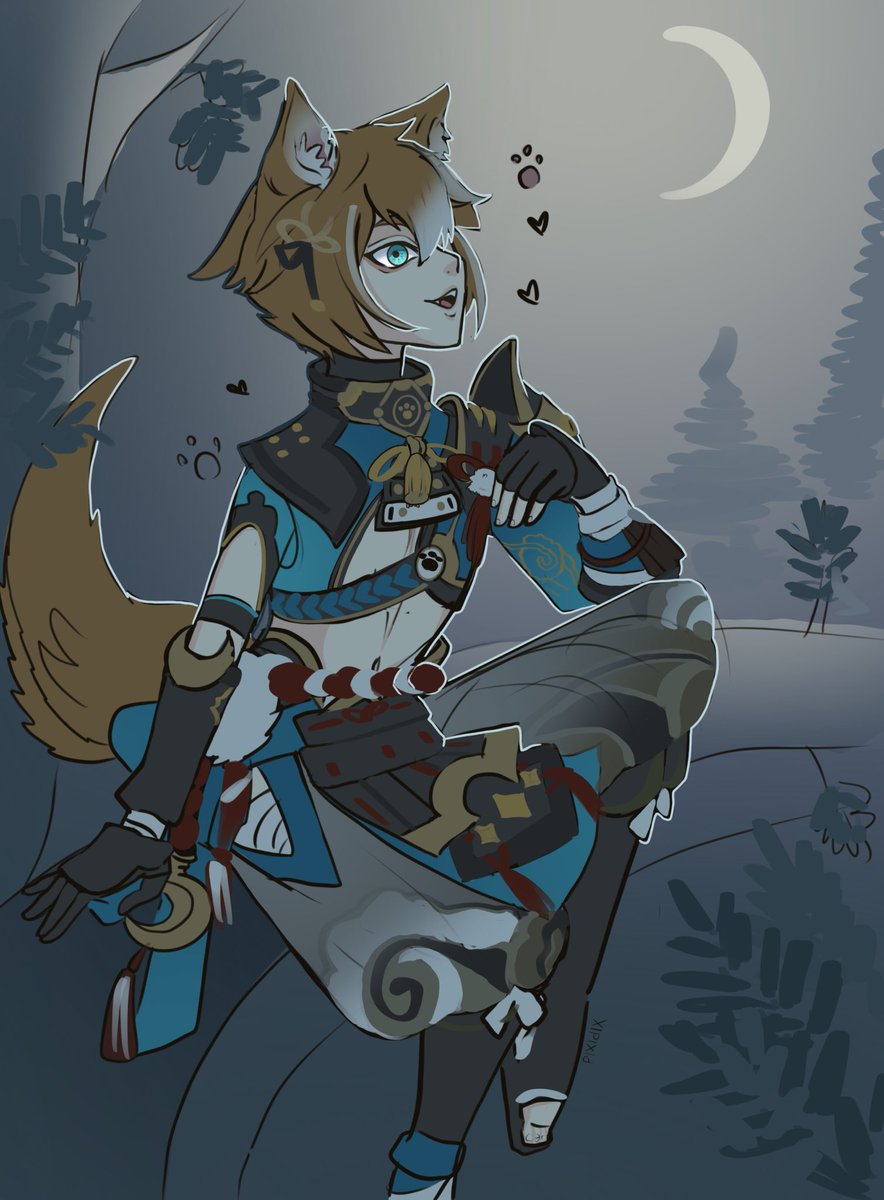 _pixidix's tweet photo. #GenshinImapct #genshinleaks Gorou has a cute design. https://t.co/WkZTallj3a