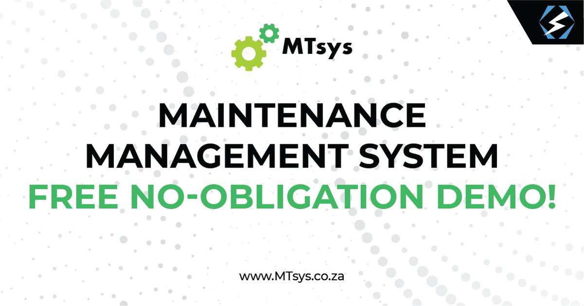 UmbaniSoftware's tweet image. Request a free no-obligation demo of MTsys today!

mtsys.co.za
#MTsys #MaintenanceManagementSystem