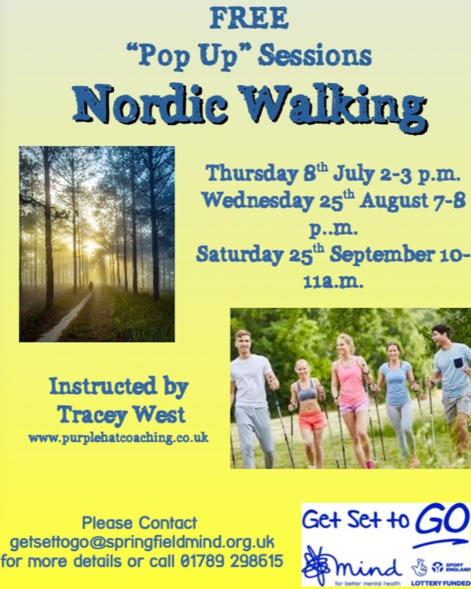 Just a reminder - our Get Set to GO team are hosting an exciting free nordic walking session this week.
