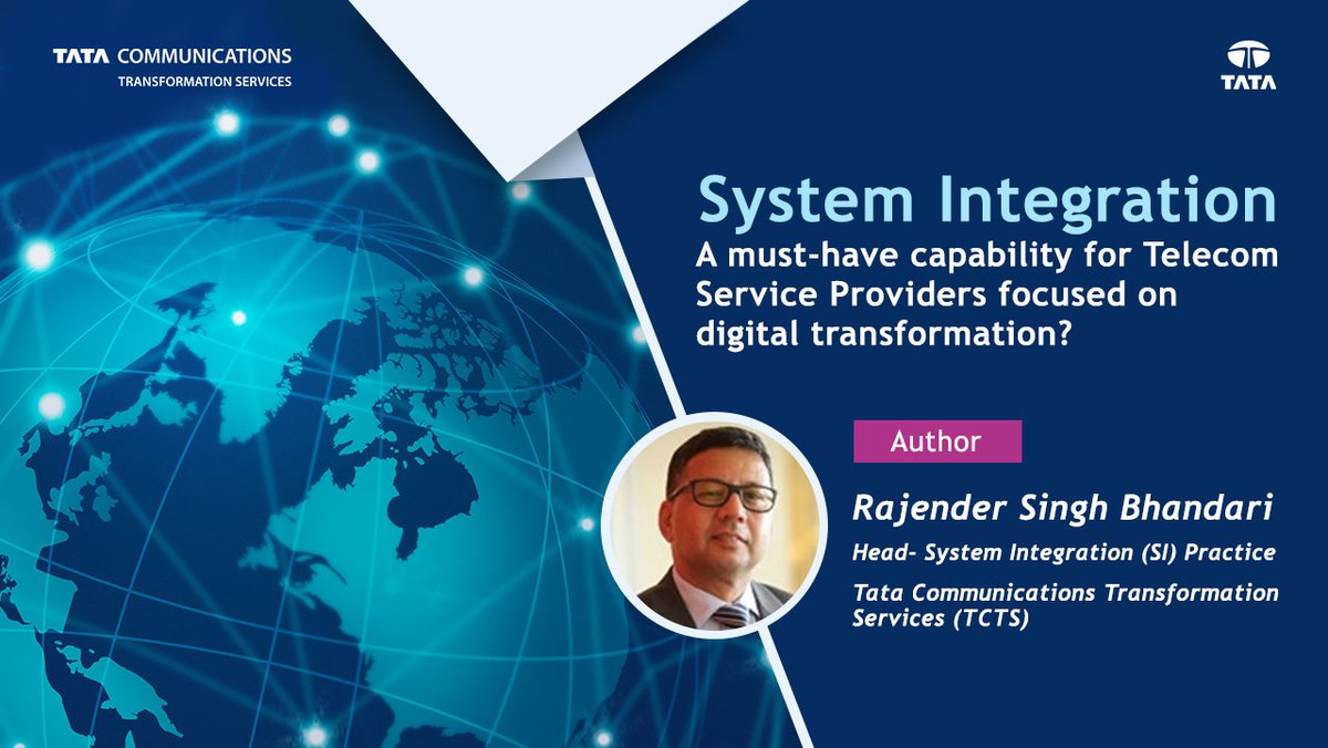 Tata_TCTSL's tweet image. Several technologies that we see today have massive potential to drive growth and expansion for #TelecomServiceProviders and #SI holds massive importance from the list. 
Read more on our new blog by our SI Practice Head, Rajender Singh Bhandari.

Read now- bit.ly/2UsB1eM