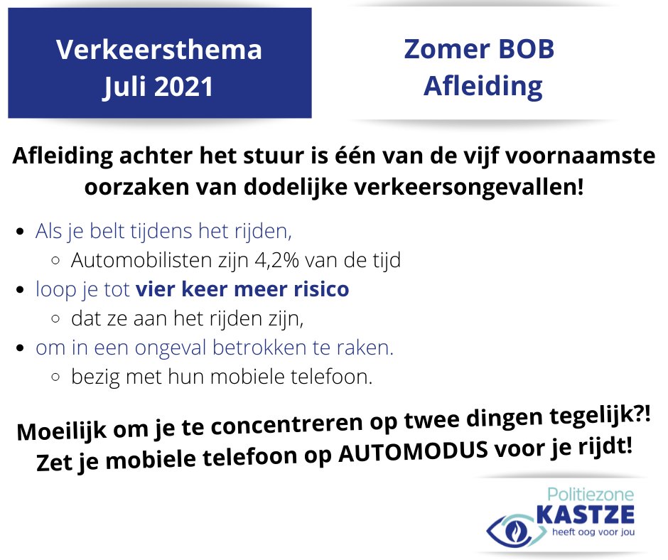 Een nieuwe maand, een nieuw verkeersthema!