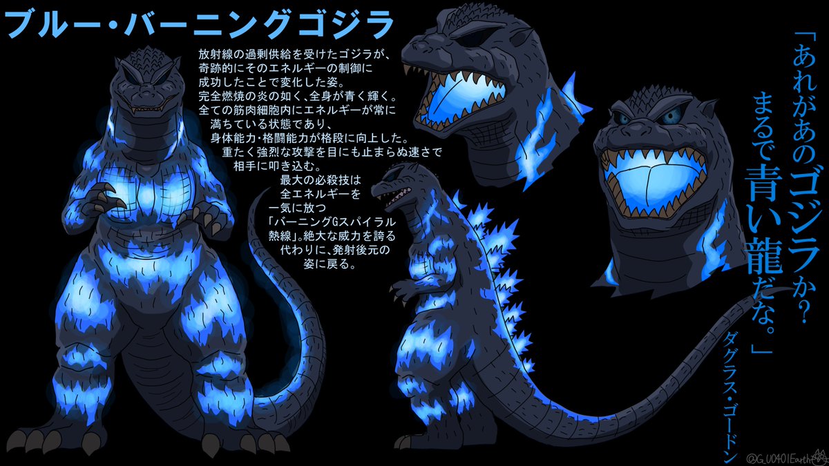 猫怪獣ノラ Fwゴジラオリジナル形態 私 青いバーニングゴジラとかカッコいいんじゃないか ゴジラ Godzilla Godzilla04 T Co O7wziktmnd Twitter