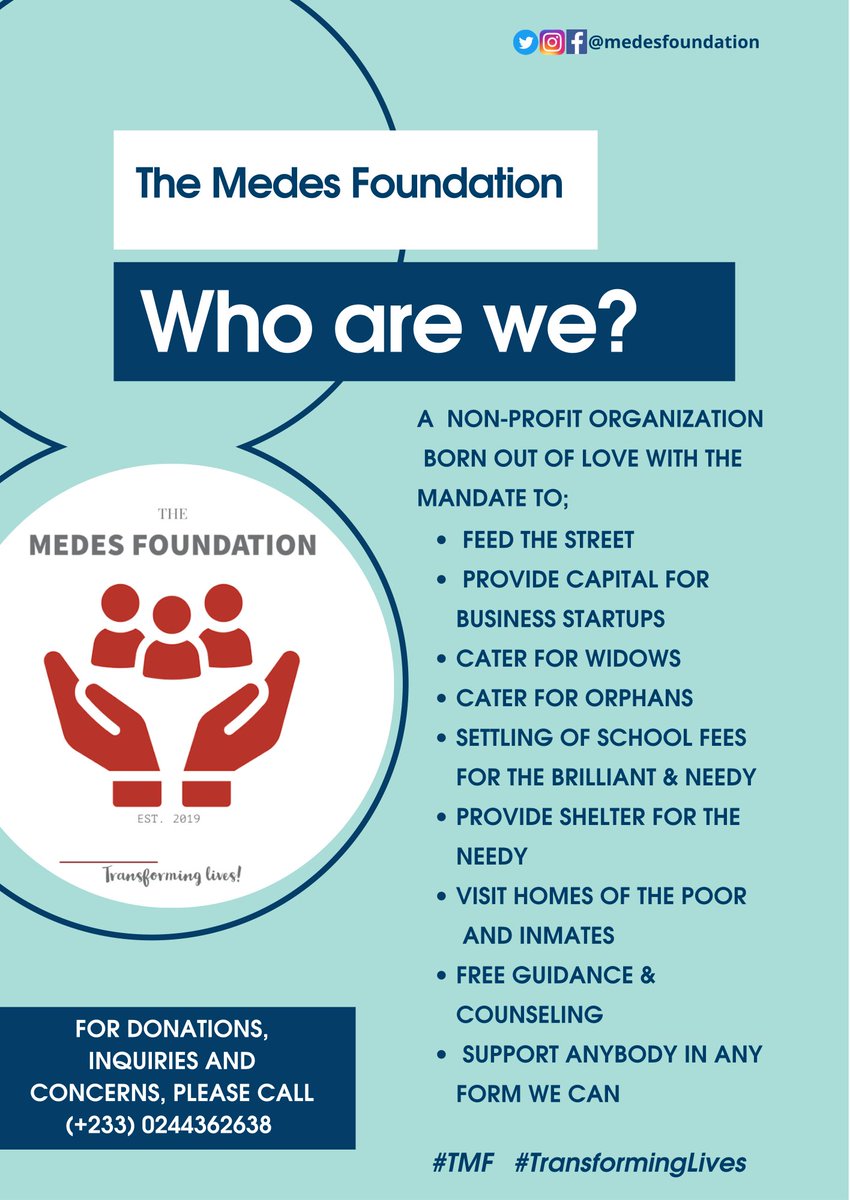 #TMF Who are we? #foundation #help #care #needy #tranforminglives