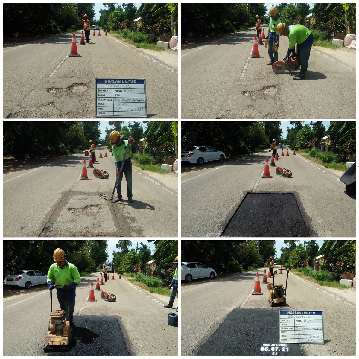 AHTNU_Area3's tweet image. Info 06/07/2021

Jalan Tempinis / Kerandang

Team R01  #Besut menjalankan kerja - kerja menampal lubang di atas jalan
di bawah skop R01 Patching Pothole

Tiada lagi jalan berlubang merbahaya

#TSRM
#AHTNorlanUnited
@JKRTerengganu
@Jkr_Besut_Jalan