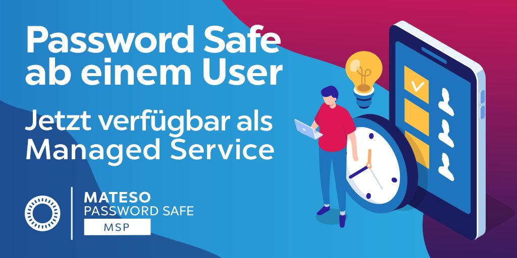 sysob's tweet image. @matesogmbh – jetzt auch als Managed Service (MSP)

Alle Informationen hier:
sysob.com/2021/07/passwo…

#msp #provider #passwordmanagment #managedservice