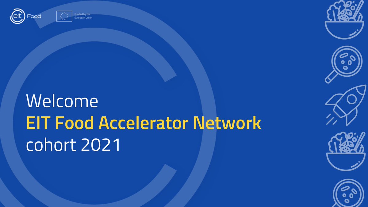 We are proud to announce our 2021 cohort for the EIT Food Accelerator Network.🎉

From anti-counterfeit tech to seaweed packaging, the 60 high-impact agrifood startups will join our 6 innovation hubs across Europe. Congratulations to you all! bit.ly/3qD0H4l #EITFAN