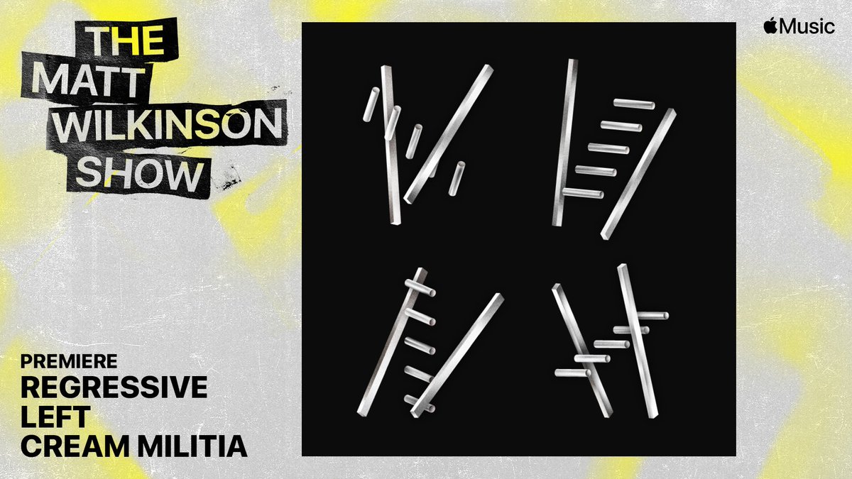 Regressive Left (@regressleft) on Twitter photo Our new track 'Cream Militia' is coming out today and you can hear <a href="/w1lko/">Matt Wilkinson</a> premiering it on apple music this afternoon! We’re really excited to get this one out there.
Tune in from midday to listen live >>>
apple.co/matt Our new track 'Cream Militia' is coming out today and you can hear <a href="/w1lko/">Matt Wilkinson</a> premiering it on apple music this afternoon! We’re really excited to get this one out there.
Tune in from midday to listen live >>>
apple.co/matt