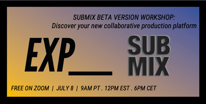 YourMomsBerlin's tweet photo. Learn about #Submix, a new open source platform for remote collaborative music production. Happening on Thursday at 9AM PT/6PM CET. Free to join via Zoom, all info on https://t.co/cLFXlA2wFj &amp; Zoom log in via https://t.co/hpMX2MPFwb
#musictech #electronicmusic @dublab @GI_Chicago https://t.co/butfTnuhLM