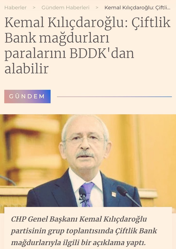 2 sene önce Çiftlikbank olayı patladığında Kılıçdaroğlu'nun Çiftlikbank'ı gerçekten bir banka zannetmesini ve mağdurları BDDK'ya yönlendirmesini kaç kişi hatırlıyor? :))