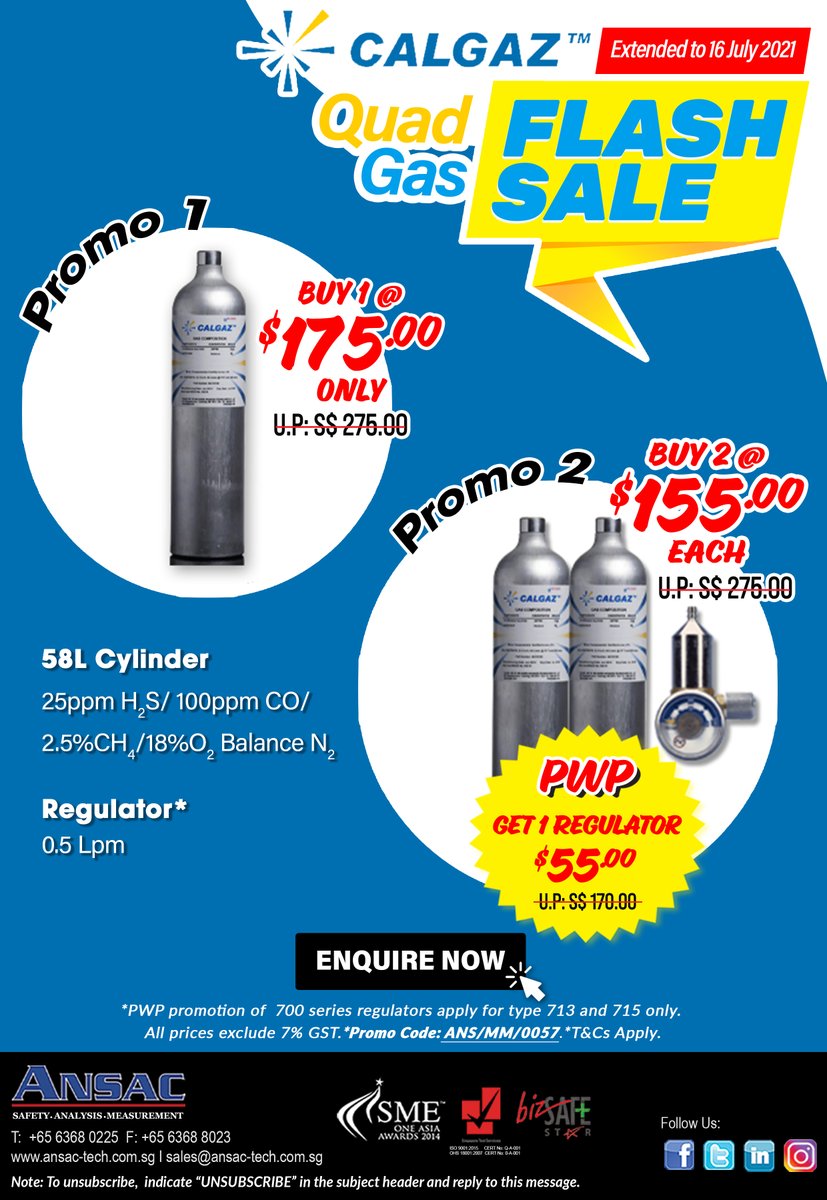 AnsacTechnology's tweet photo. Due to the overwhelming response to ANSAC's 'Calgaz Quad Gas Flash Sale', we have extended this promotion for you until 16th July!😎

Hurry, shop now while stocks last 👆 link in bio

#ANSACTechnology #21YearsofANSAC #Safety #Analysis #Measurement #SGUnited #SG #Singapore #Calgaz https://t.co/LaaQHT0ghs