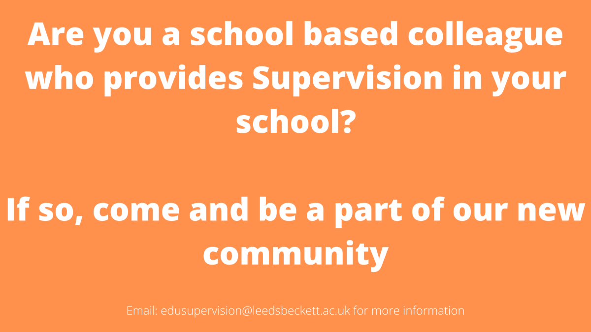 Supervision in Education Hub tweet media