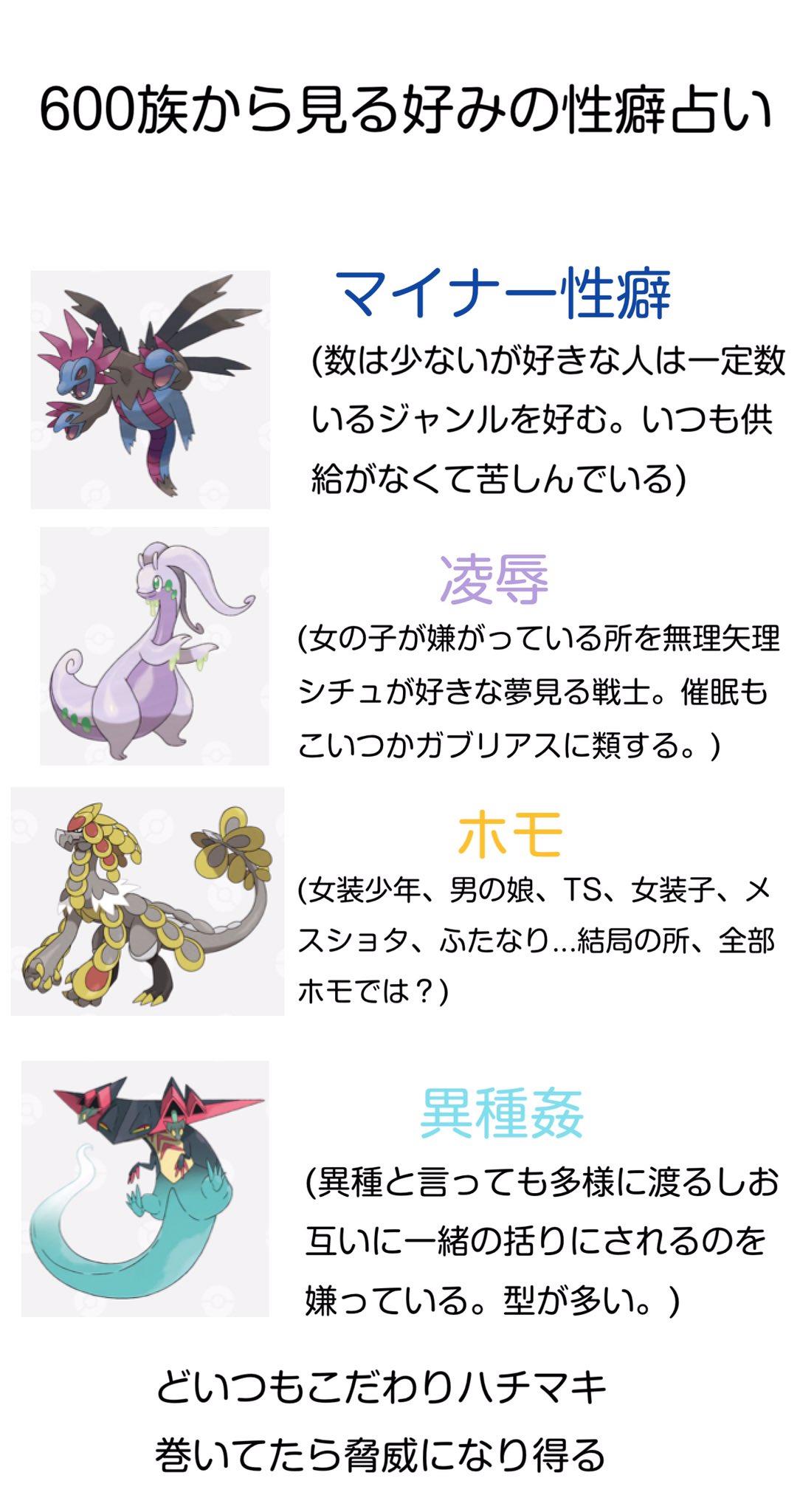 ユニバース師匠 好きな600族を1匹思い浮かべてから見てね T Co Cjjevp1tgq Twitter