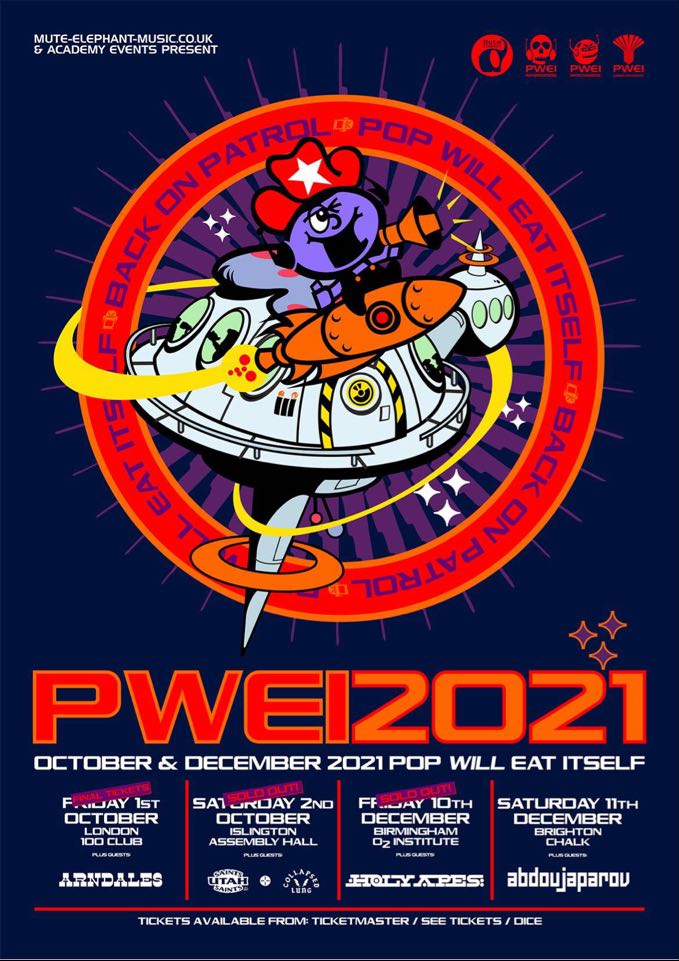 Hello. We're doing a gig. We'll be opening for <a href="/pweiofficial/">Pop Will Eat Itself</a> at <a href="/100clubLondon/">The 100 Club</a> on Friday 1st October. Last tickets here : wegottickets.com/100club/event/…