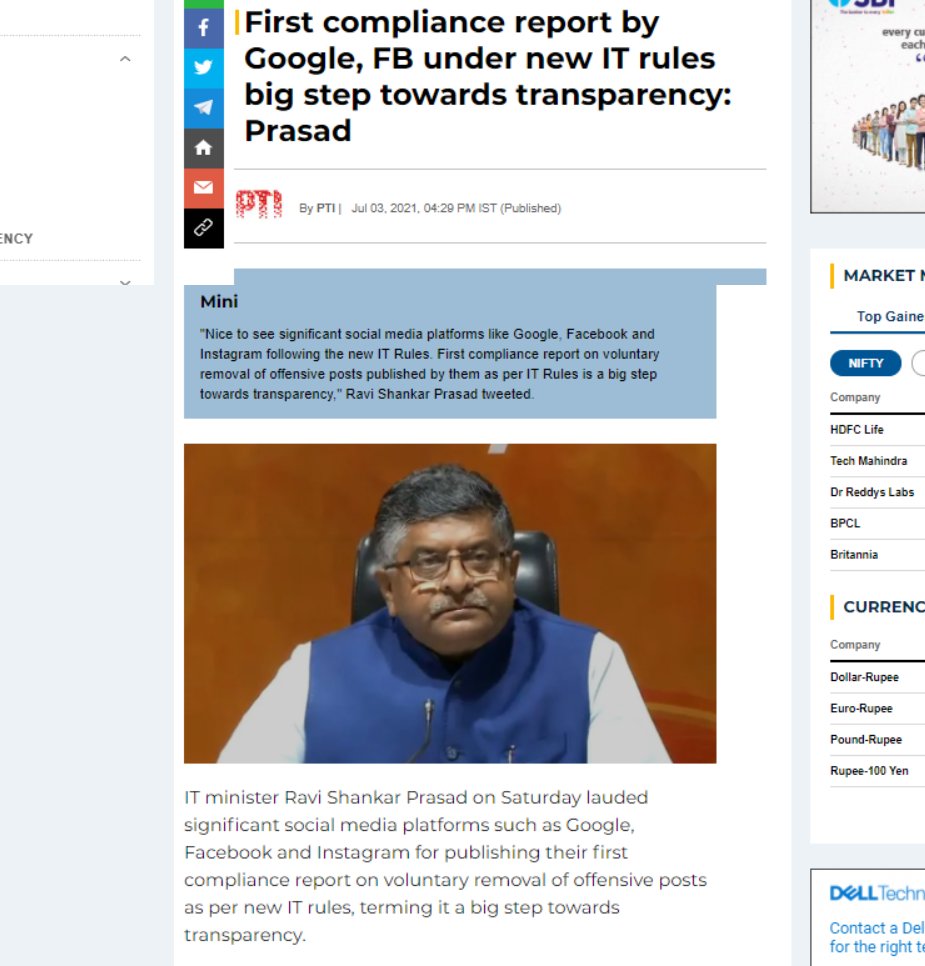 labs_pi's tweet image. By bringing #tech giants under the ambit of new IT rules, India is heading towards a new regime of #compliance. Publishing their first compliance report, the industry is now steering towards transparency.
Read by @CNBCTV18News: bit.ly/3wi8ANM
#regtech #regulations #AI
