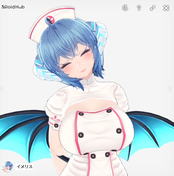 Vroid hub의 3D 미리보기가 다시 가능해져서 움직이는 이메리스 눈나를 볼 수 있게 되었습니다😍 