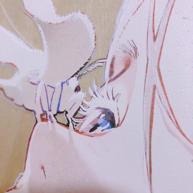 米山さんの個展「EGO」で購入した作品が届きました、、!
大好きな絵だったので嬉しいしサイズも大迫力で、木の質感と立体的な印刷がたまらない…
購入できて本当に良かった😭見て見てしちゃう 