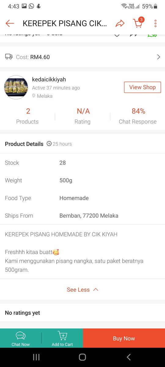 izadmus's tweet photo. Minta tolong kawan2 netizen support mak sy jual kerepek pisang kt shopee. Tolong retweet pun mak sy suka sangat dah🙏 https://t.co/6XlnM4tUWi