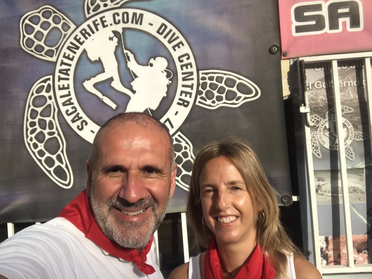 #Sanfermines con <a href="/Sa_Caleta/">Sa Caleta Tenerife</a> El año que viene en #Pamplona #vivasanfermin #Tenerife #Buceo