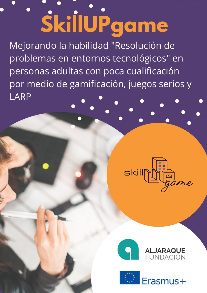 AljaraqueF's tweet photo. El proyecto #SkillUPgame cofinanciado por el programa Erasmus+ de la UE pretende trabajar en adultos mediante la #gamificación 🕹️ https://t.co/yCDeq9wz2p