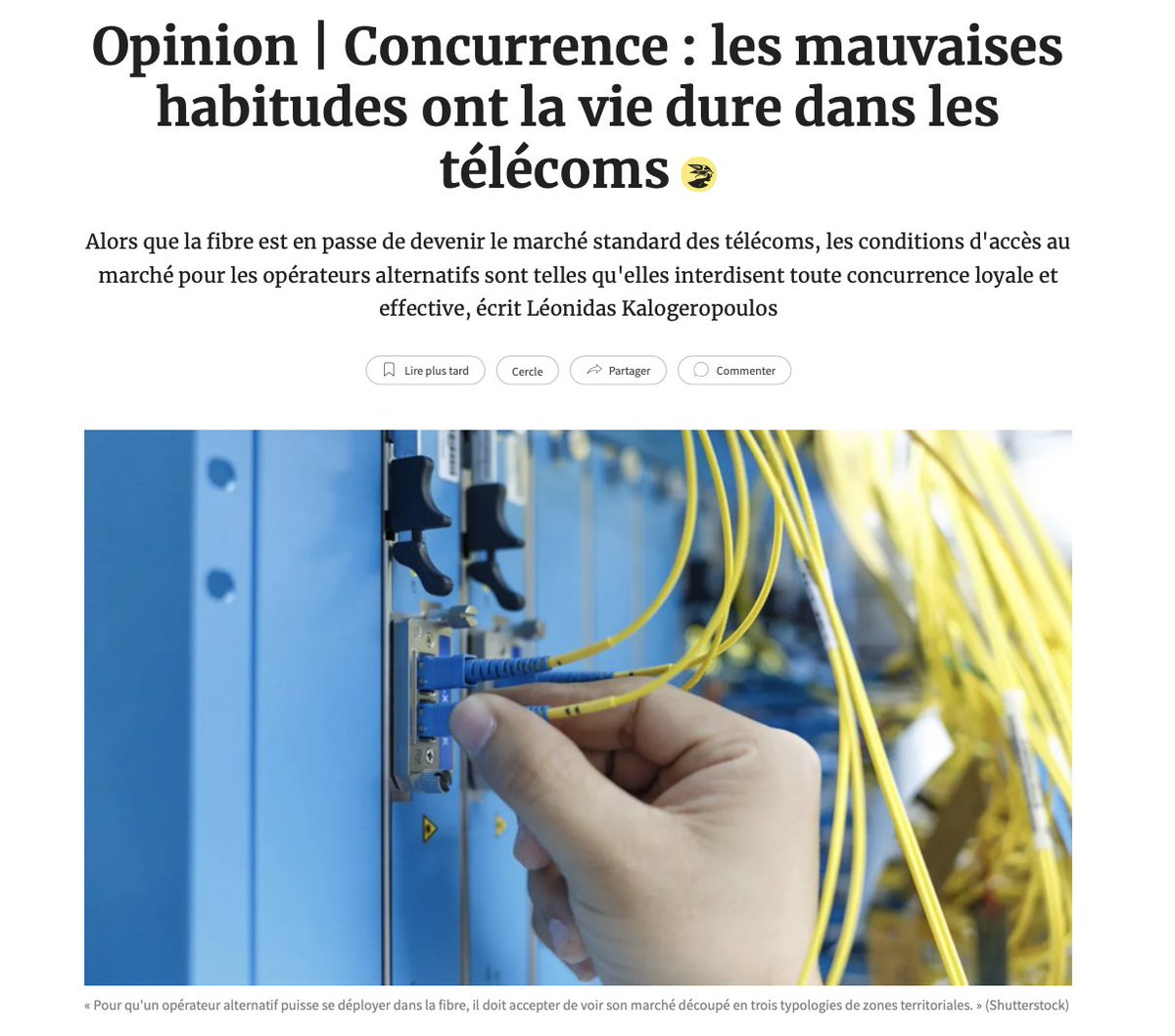 Waycom_Fr's tweet image. Waycom groupe @adistafrance  opérateur #télécom alternatif engagé tire la sonnette d’alarme sur l'accès à la fibre ! 😮😠

Tribune à lire sur @LesEchos 👉 cutt.ly/kmc3GPB

#fibre #telecoms #TransformationNumerique #Innovation #PME #ETI #Arcep