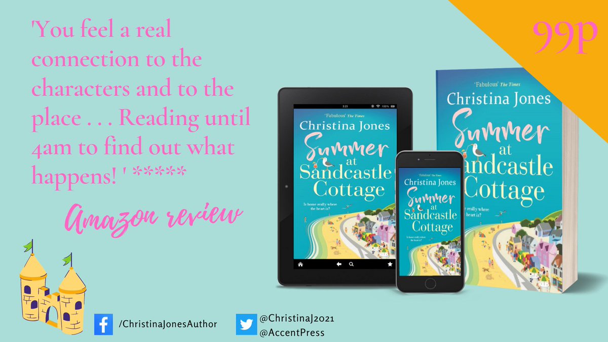 🔥🌞HOT DEAL ALERT!🌞🔥 #FridayTreat: the deliciously 𝐬𝐮𝐧𝐧𝐲, 𝐟𝐮𝐧𝐧𝐲 and 𝐮𝐭𝐭𝐞𝐫𝐥𝐲 𝐮𝐩𝐥𝐢𝐟𝐭𝐢𝐧𝐠 #SummerAtSandcastleCottage by @ChristinaJ2021 is just 𝟵𝟵𝗽! Download here - offer ends July! smarturl.it/SummeratSandca…