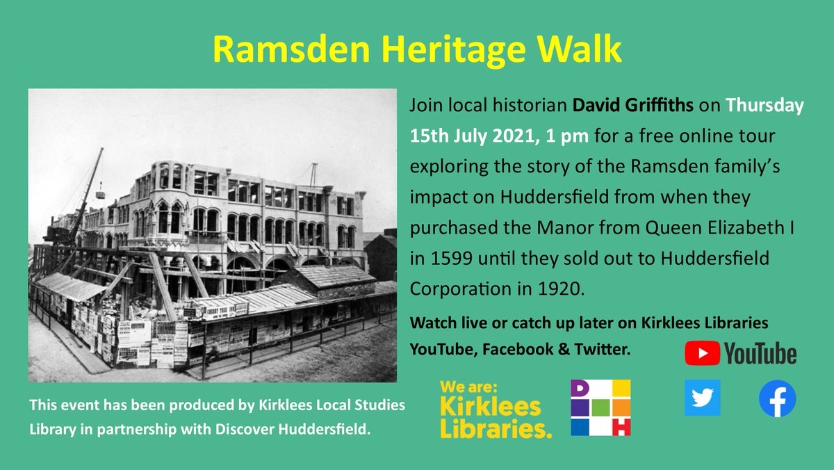 KirkleesLibrary's tweet photo. Join us next Thursday at 1pm for our Ramsden Heritage walk. #LocalHistory #virtualwalk #kirklees @KirkleesCouncil https://t.co/Kl3l4GTxPJ