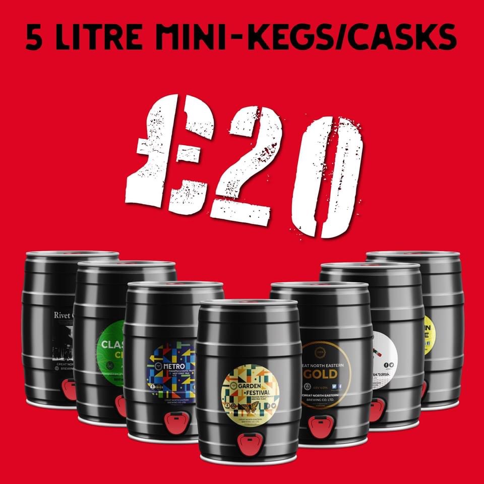 Were celebrating football coming home early, having slashed our prices across our full range of minikegs/casks... now only £20 when you collect from our Dunston Shop. ***Shop opening hours*** Monday - Friday 08:30-15:30 GNEBCO, Contract House, Welling Rd, Dusnton, NE119HS