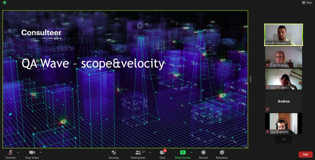 We have a great team, and we're proud of everyone, especially when they're contributing to the tech community 🙌 

Djordje Obradovic QA developer from our Belgrade office, held a lecture on the topic 'QA Wave and Shift Left' at the IT Bootcamp.