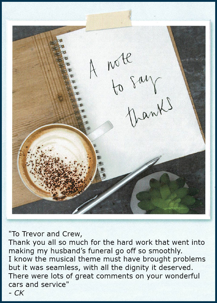 We're always so proud to receive feedback like this from our families. Thank you. 

#FuneralDirectorSunderland #FuneralDirectorSouthShields