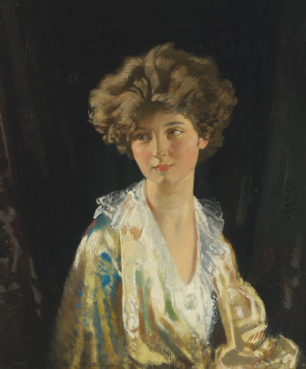 ChristiesInc's tweet photo. #WhatIsAClassic Lady Evelyn Herbert, the sitter for the present work by Sir William Orpen R.A. R.H.A. (1878-1931) was the daughter of the 5th Lord Carnarvon, the wealthy aristocrat and amateur archaeologist who financed the excavation of Tutankhamun's Tomb:https://t.co/4sIdmsgbEr https://t.co/QUlekS4BOo