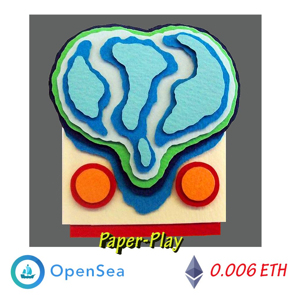 Follow my artwork at OpenSea Paper Play
thank so much
opensea.io/assets/0x495f9…

Handmade Art works from paper
#12 Alien Man
and many other works
#NFTs  #NFT  #NFTGiveaway  #NFTCommunity  #NFTcollection  #NFTCryptoWorld  #NFTArt  #NFTdrop