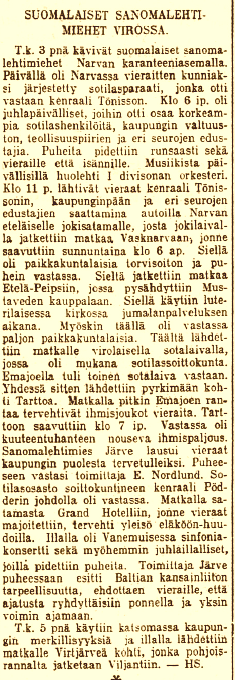 jouko_kokkonen's tweet photo. T.k. 3 pnä kävivät suomalaiset sanomalehtimiehet Narvan karanteeniasemalla. Päivällä oli Narvassa vieraitten kunniaksi järjestetty sotilasparaati, jonka otti vastaan kenraali Tönisson. Soome ajakirjanikud Eestis. Iltalehti 6.7.1921 #Suomi1921 #Viro #Narva #Peipsi #Tartto #Eesti https://t.co/HKclc1wHOP