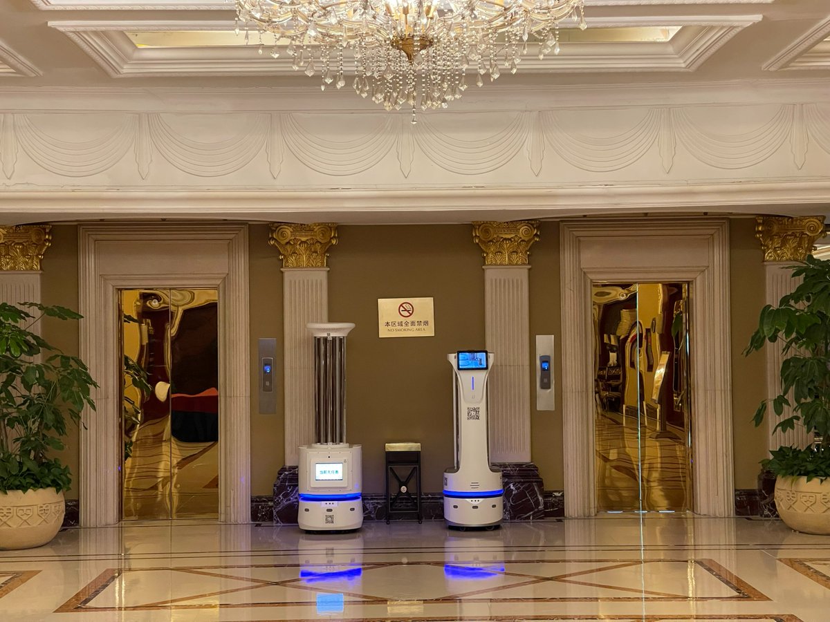 UVCrobots's tweet image. Blue Point UVC disinfection robots in Hotel.👍
#UVCdisinfectionrobot #UVdisinfectionrobot #disinfection #hotel #covid19