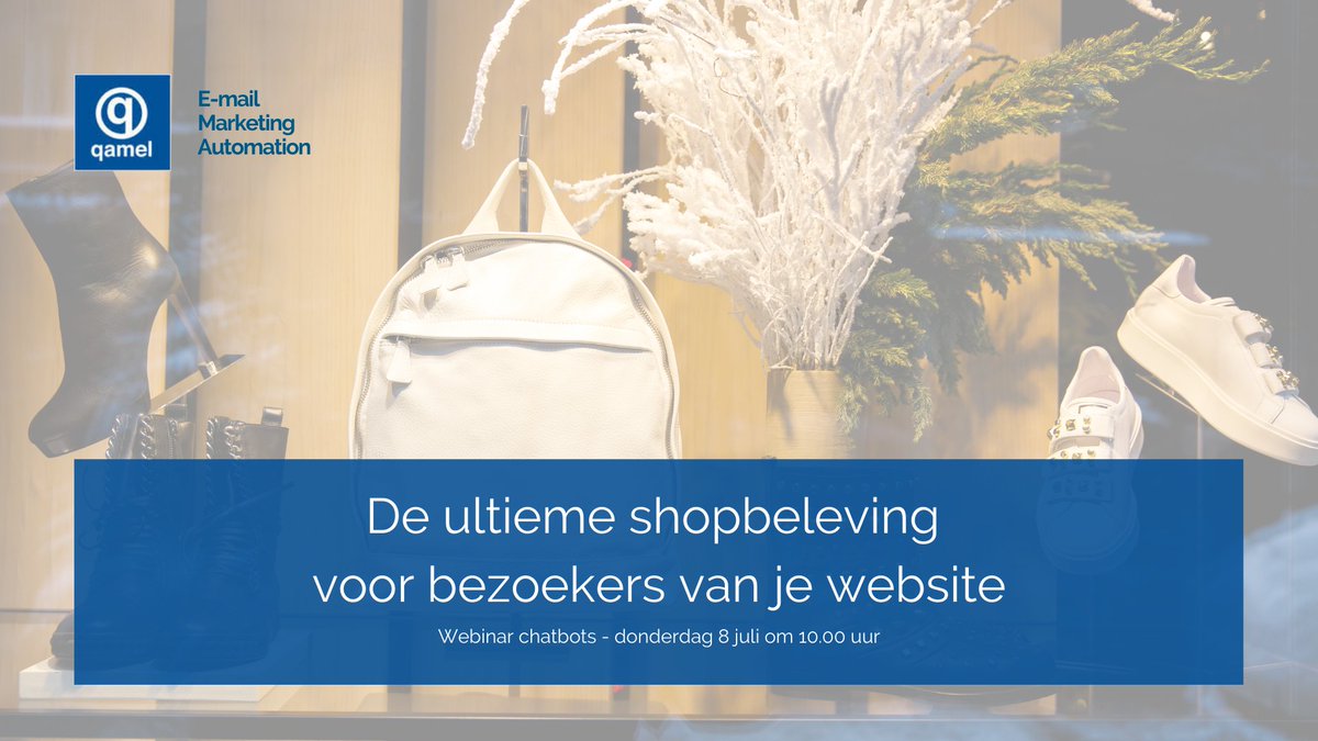 Creëer de Ultieme Shopbeleving voor Bezoekers van je Website. Chatsbots zijn namelijk de meest vriendelijke, bekwame verkoopsters van je website. Meld je (gratis) aan voor het webinar Chatbots - do's and dont's (donderdag 8 juli 10.00 uur)